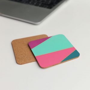 Posavasos decorativo tonos tierra geometría