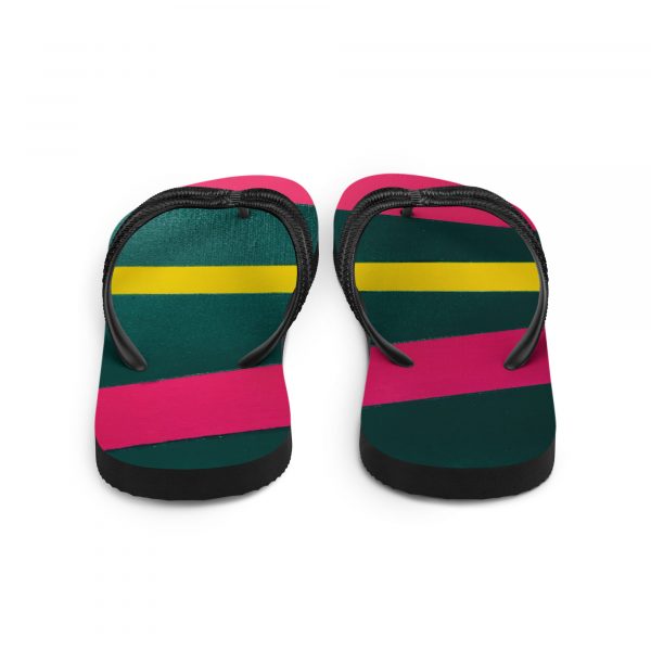 Chanclas con estampados de líneas y colores vivos - Imagen 4
