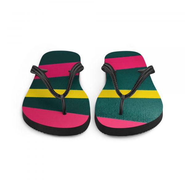 Chanclas con estampados de líneas y colores vivos - Imagen 2