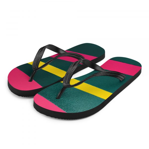 Chanclas con estampados de líneas y colores vivos - Imagen 3