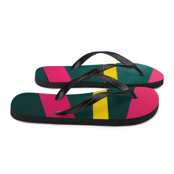 Chanclas con estampados de líneas y colores vivos - Imagen 5