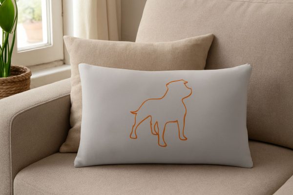 Cojín perro naranja