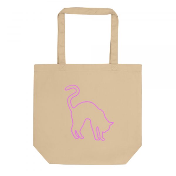 Tote bag ecológica con dibujo de gato - Imagen 2