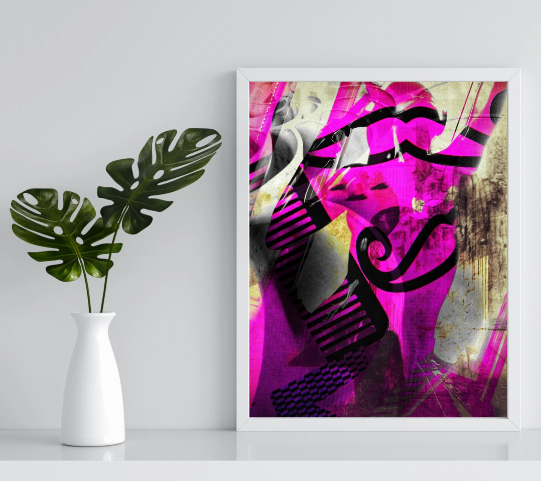 Rama verde en primer plano sobre fondo blanco – fotografía artística para decoración moderna