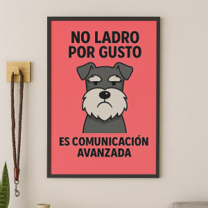 Descarga lámina digital Schnauzer 30x40 cm – decoración divertida para amantes de los perros