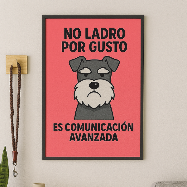 Descarga lámina digital Schnauzer 30x40 cm – decoración divertida para amantes de los perros
