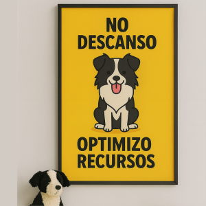 Descarga lámina digital Border Collie 30x40 cm – decoración divertida para amantes de los perros
