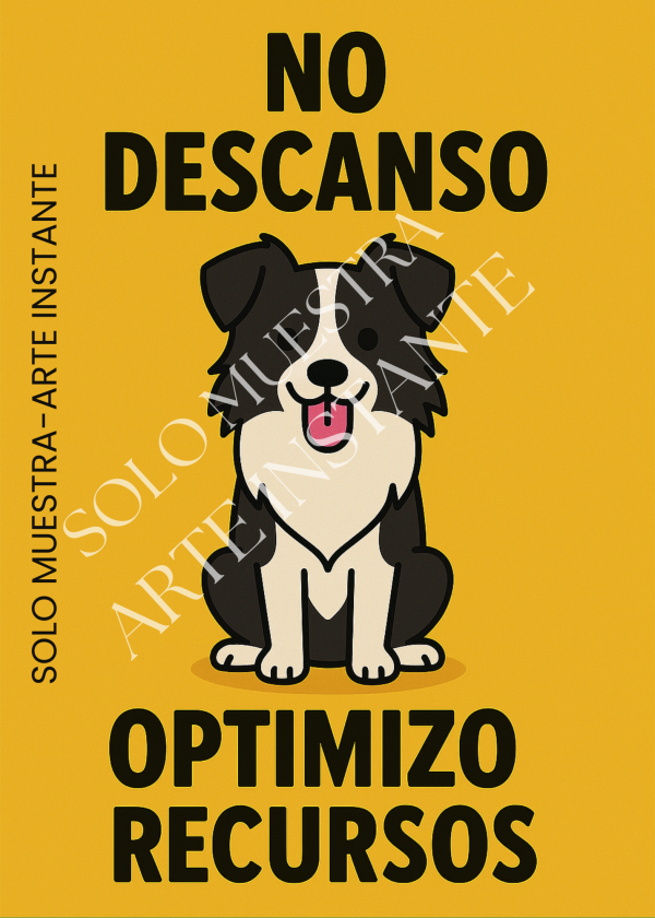 Descarga lámina digital Border Collie 30x40 cm – decoración divertida para amantes de los perros