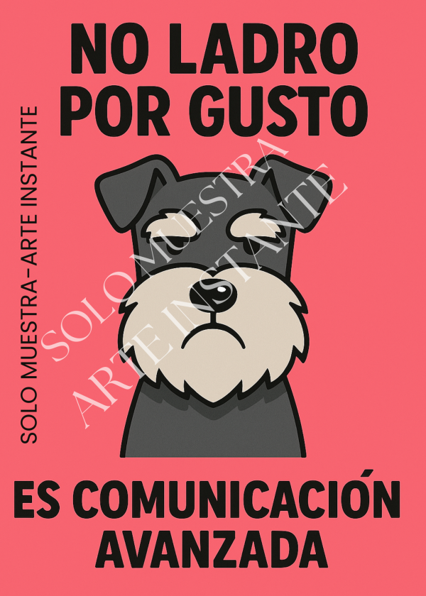 Descarga lámina digital Schnauzer 30x40 cm – decoración divertida para amantes de los perros