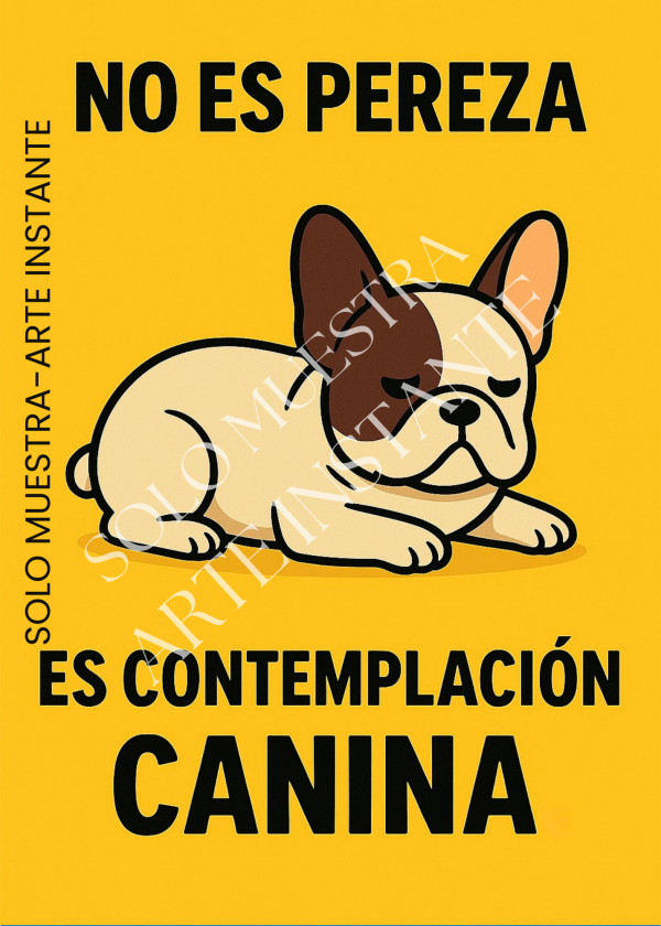 Descarga lámina digital bulldog francés 30x40 cm – decoración con arte